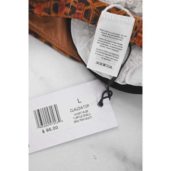 WeWoreWhat Turtle Shell Claudia Top Delilah Bottom Bikini Separates or Set L XL - Picture 9 of 10